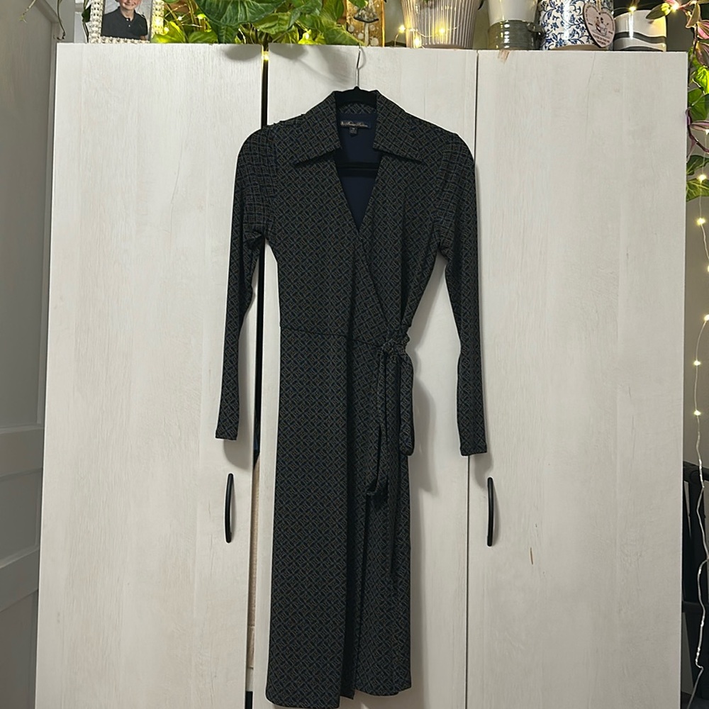 Brooks brothers wrap dress